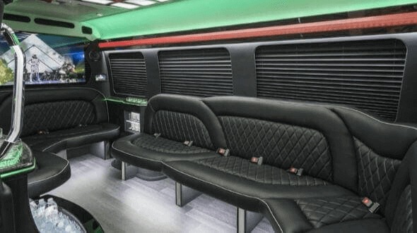 Interior of Ogden Party Bus Company's 15 Passenger Party Bus in Ogden