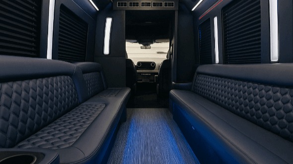 Interior of Clearfield Party Bus Company's 20 Passenger Party Bus in Clearfield