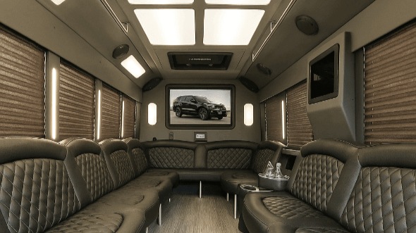 Interior of Murray Party Bus Company's 20 Passenger Party Bus in Murray