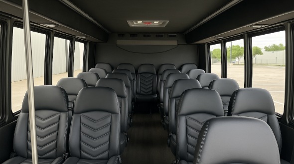 Interior of Utah Party Bus Company's 25 Passenger Minibus in Utah