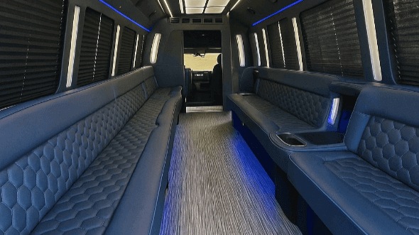 Interior of Tooele Party Bus Company's 28 Passenger Party Bus in Tooele