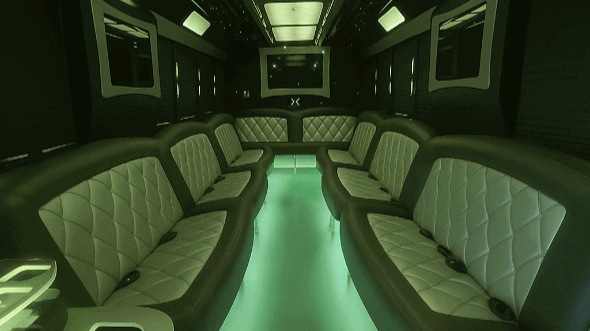 Interior of Bountiful Party Bus Company's 30 Passenger Party Bus in Bountiful