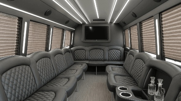 Interior of Syracuse Party Bus Company's 30 Passenger Party Bus in Syracuse