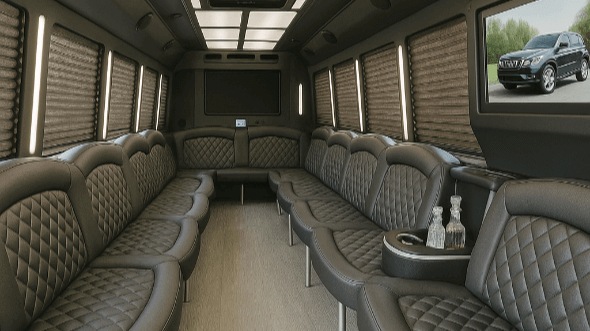Interior of Washington Party Bus Company's 30 Passenger Party Bus in Washington