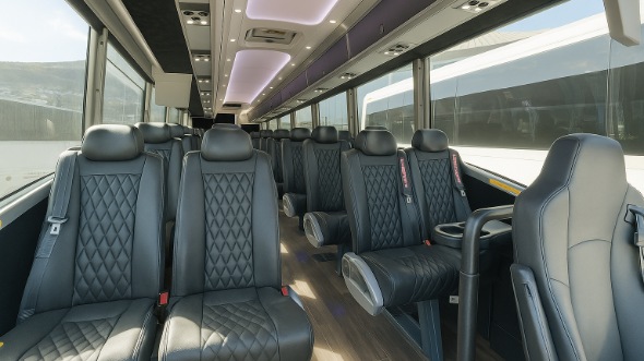 Interior of Utah Party Bus Company's 35 Passenger Minibus in Utah