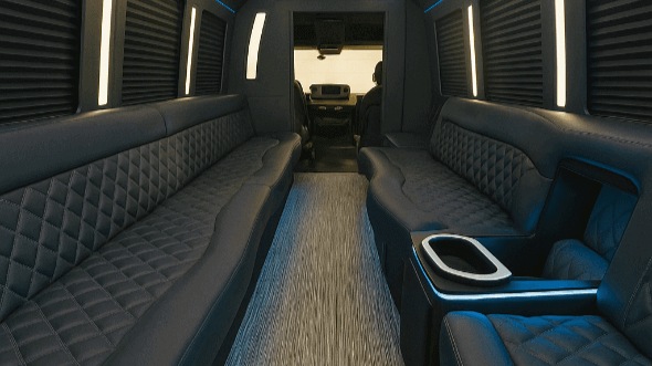 Interior of Logan Party Bus Company's 40 Passenger Party Bus in Logan