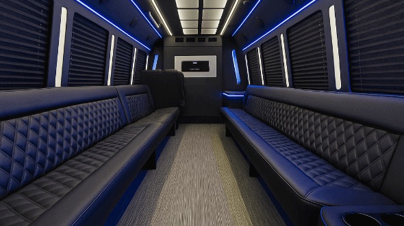 Interior of Springville Party Bus Company's 40 Passenger Party Bus in Springville