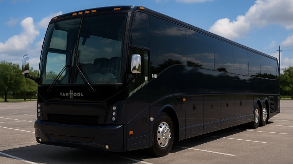 Exterior of Utah Party Bus Company's 47 Passenger Charter Bus in Utah