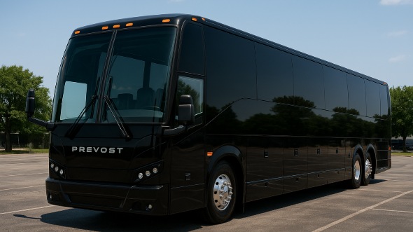 Exterior of Utah Party Bus Company's 54 Passenger Charter Bus in Utah