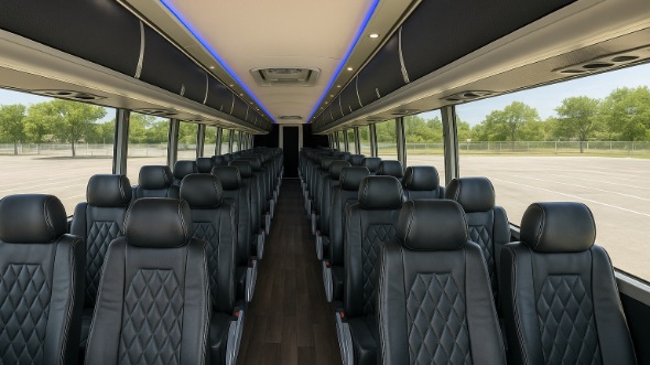 Interior of Utah Party Bus Company's ADA Charter Bus in Utah