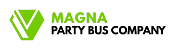 magna party bus company logo