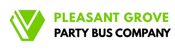 pleasant grove party bus company logo