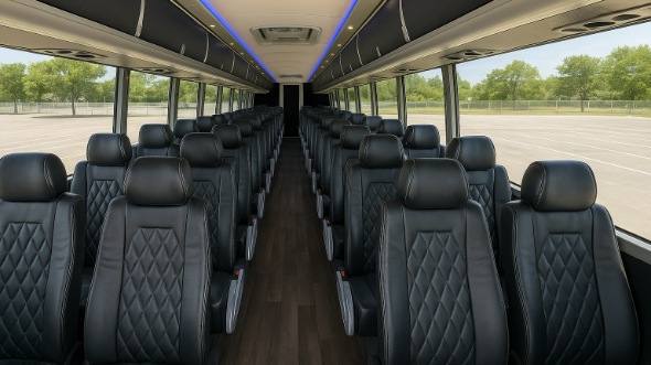 utah 54 passenger charter bus interior